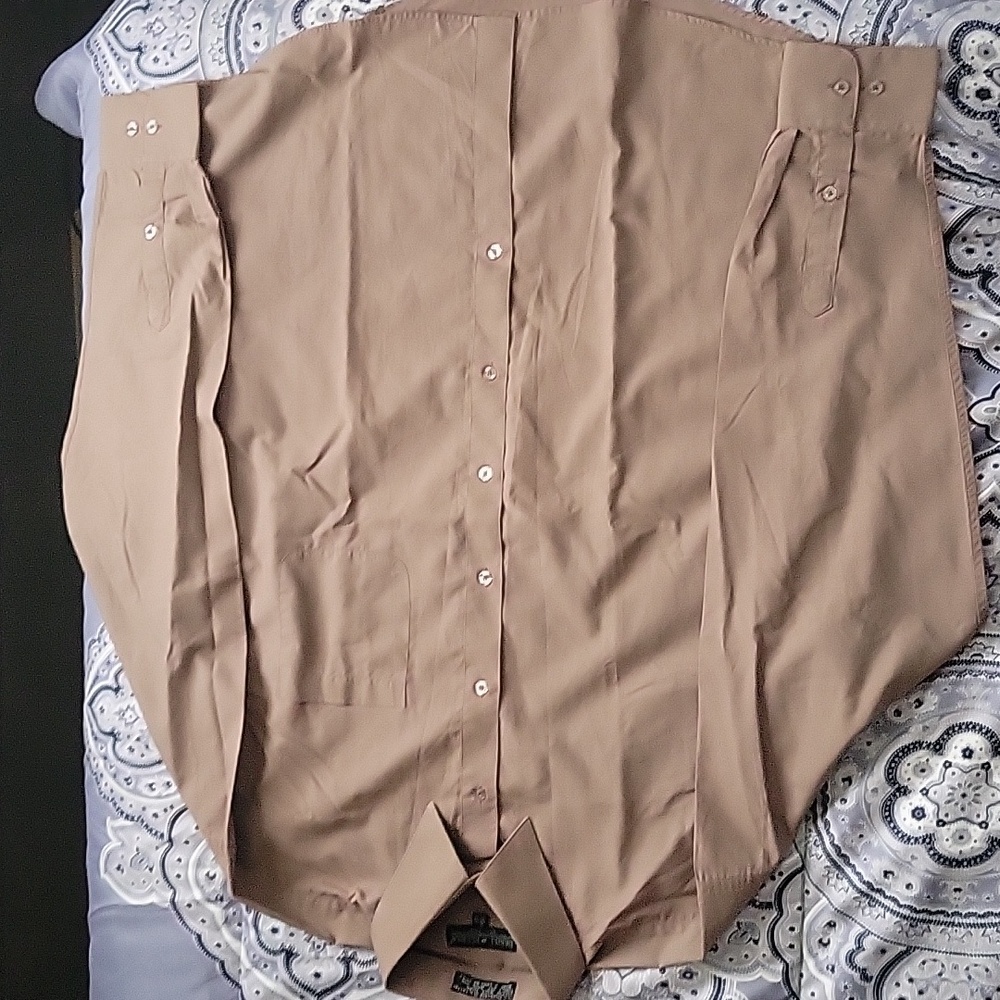 Daniel ellissa mens brown  Button-up shirt